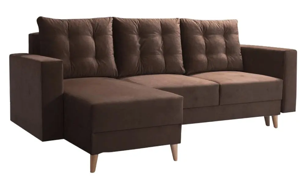 Canapea de colt Tempo Kondela Bleky Roh Left (Brown) - 3