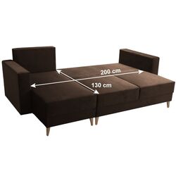 Canapea de colt Tempo Kondela Bleky Roh Left (Brown) Thumb
