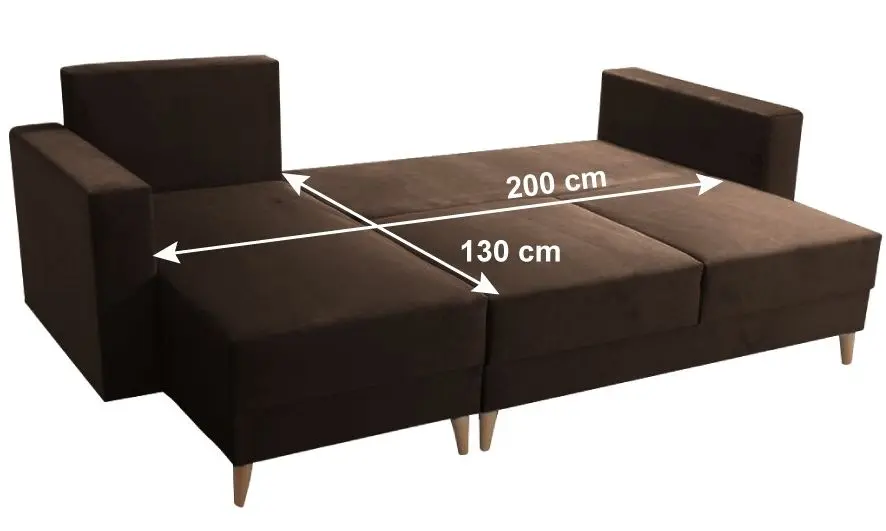 Canapea de colt Tempo Kondela Bleky Roh Left (Brown) - 5