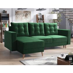 Canapea de colt Tempo Kondela Bleky Roh Left (Green)