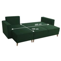 Canapea de colt Tempo Kondela Bleky Roh Left (Green) Thumb