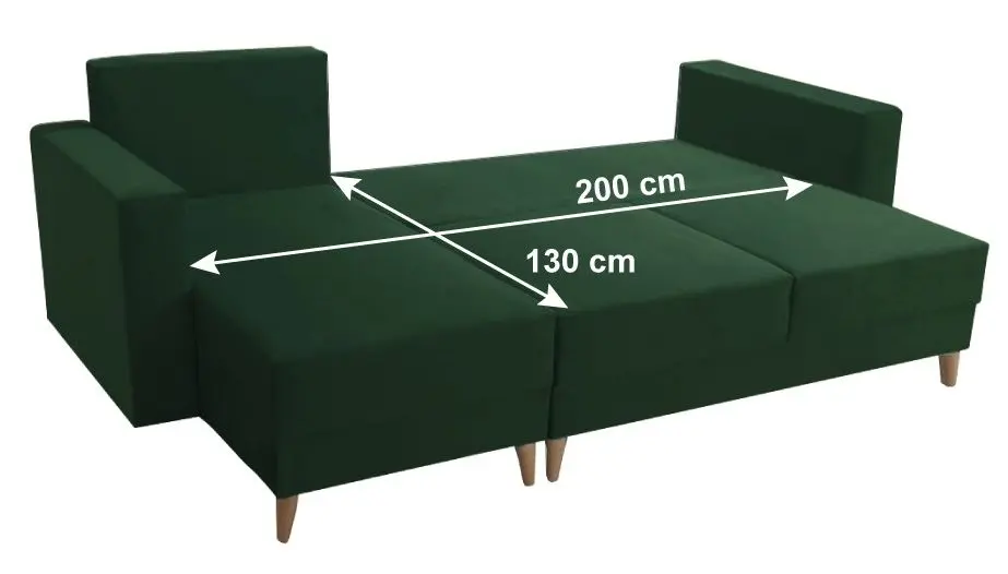 Canapea de colt Tempo Kondela Bleky Roh Left (Green)