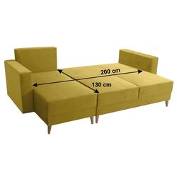 Canapea de colt Tempo Kondela Bleky Roh Left (Yellow) Thumb