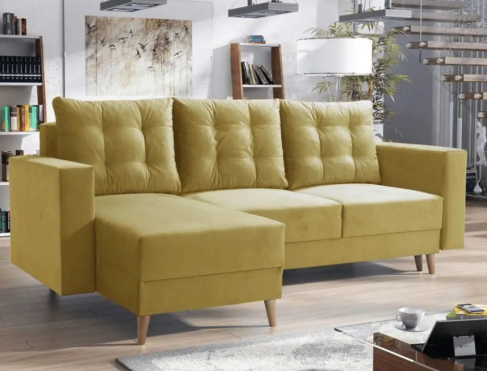Canapea de colt Tempo Kondela Bleky Roh Left (Yellow)
