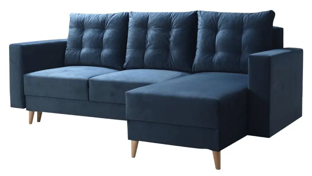 Canapea de colt Tempo Kondela Bleky Roh Right (Blue)
