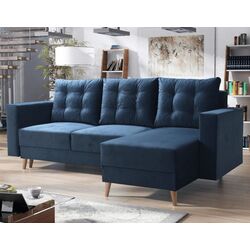 Canapea de colt Tempo Kondela Bleky Roh Right (Blue)