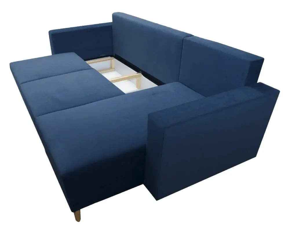 Canapea de colt Tempo Kondela Bleky Roh Right (Blue)