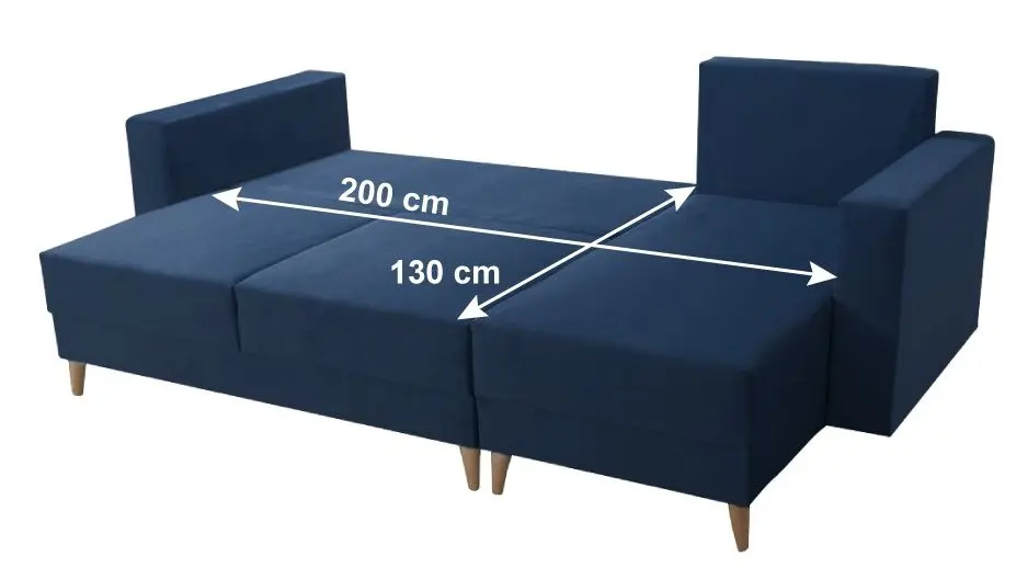 Canapea de colt Tempo Kondela Bleky Roh Right (Blue)