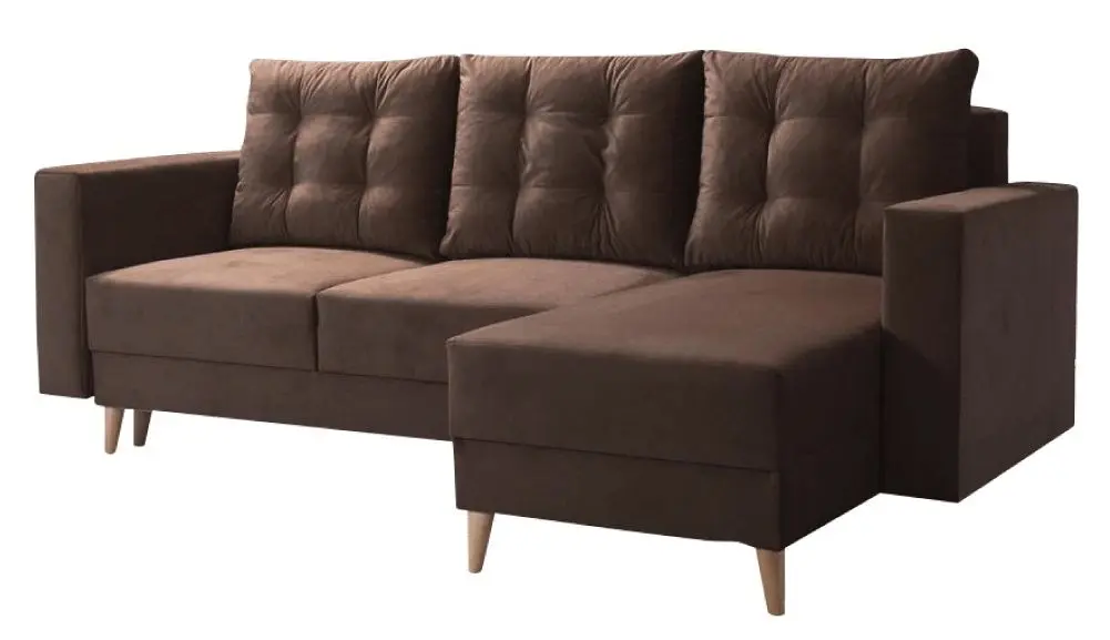 Canapea de colt Tempo Kondela Bleky Roh Right (Brown) - 3