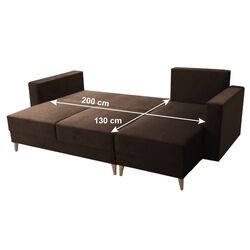 Canapea de colt Tempo Kondela Bleky Roh Right (Brown) Thumb