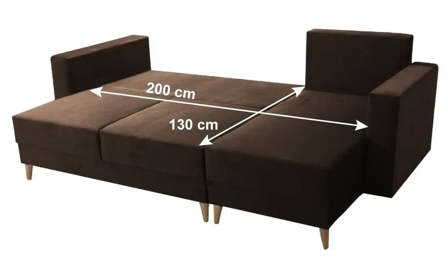 Canapea de colt Tempo Kondela Bleky Roh Right (Brown) - 5