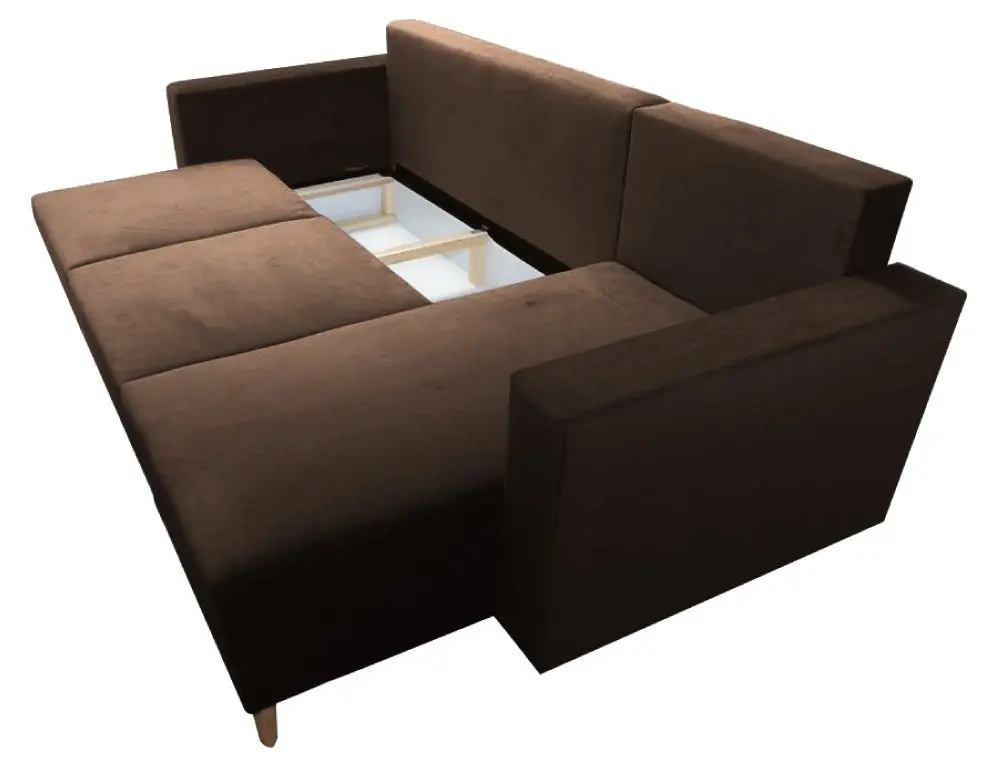 Canapea de colt Tempo Kondela Bleky Roh Right (Brown) - 6