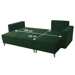 Canapea de colt Tempo Kondela Bleky Roh Right (Green) Thumb