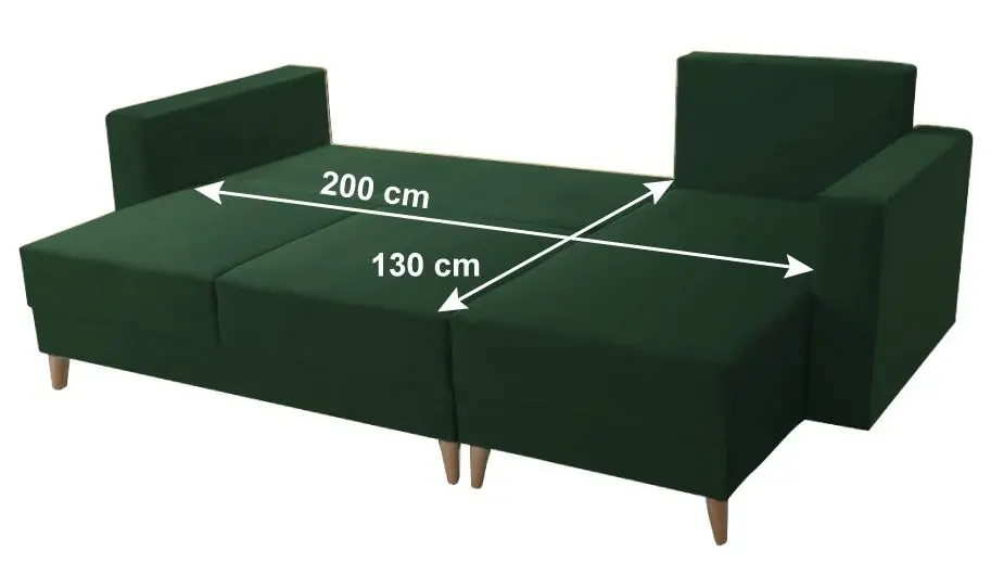 Canapea de colt Tempo Kondela Bleky Roh Right (Green)