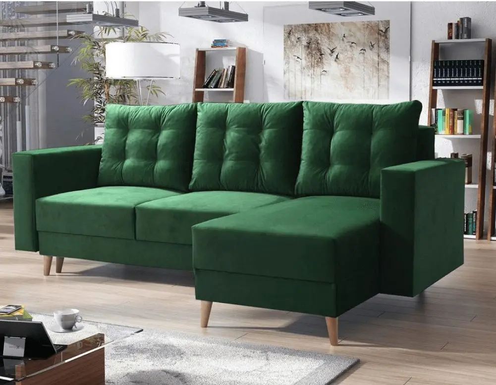 Canapea de colt Tempo Kondela Bleky Roh Right (Green)