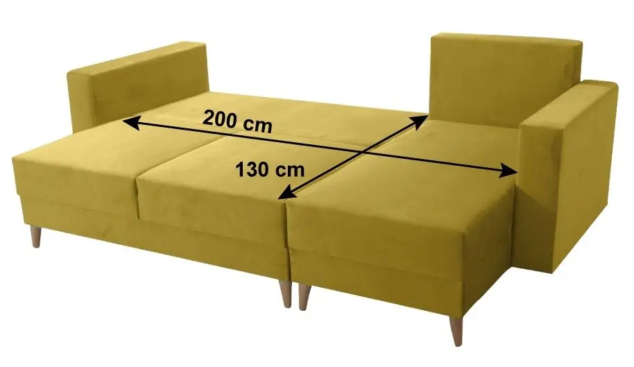 Диван угловой Tempo Kondela Bleky Roh Right (Yellow) - 5
