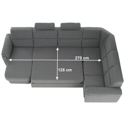 Canapea de colt Tempo Kondela Born U Left (Grey) Thumb