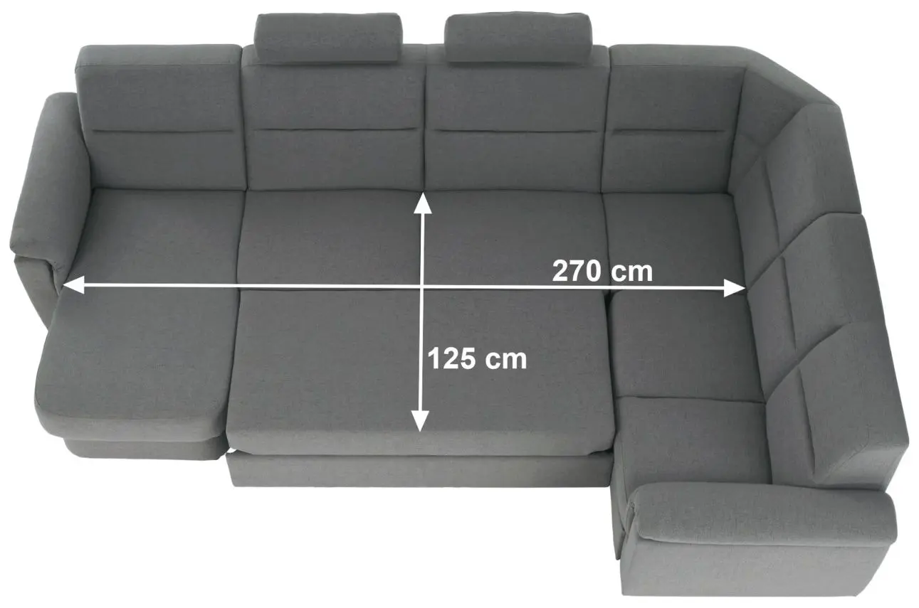 Canapea de colt Tempo Kondela Born U Left (Grey)