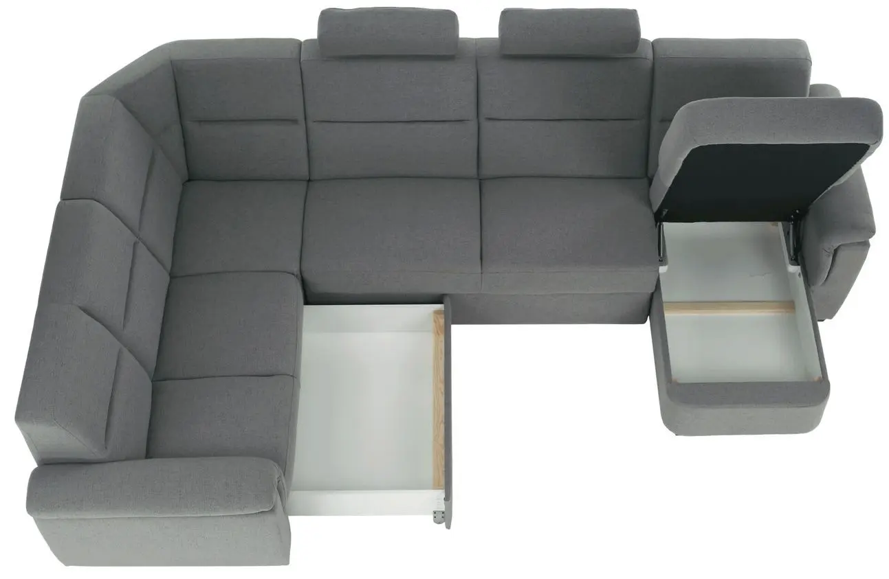 Canapea de colt Tempo Kondela Born U Right (Grey)