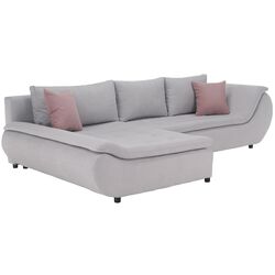Canapea de colt Tempo Kondela Brato Left (Light Gray/Powdery Pink) Thumb