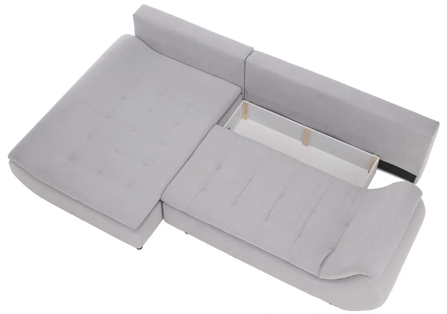 Canapea de colt Tempo Kondela Brato Left (Light Gray/Powdery Pink)