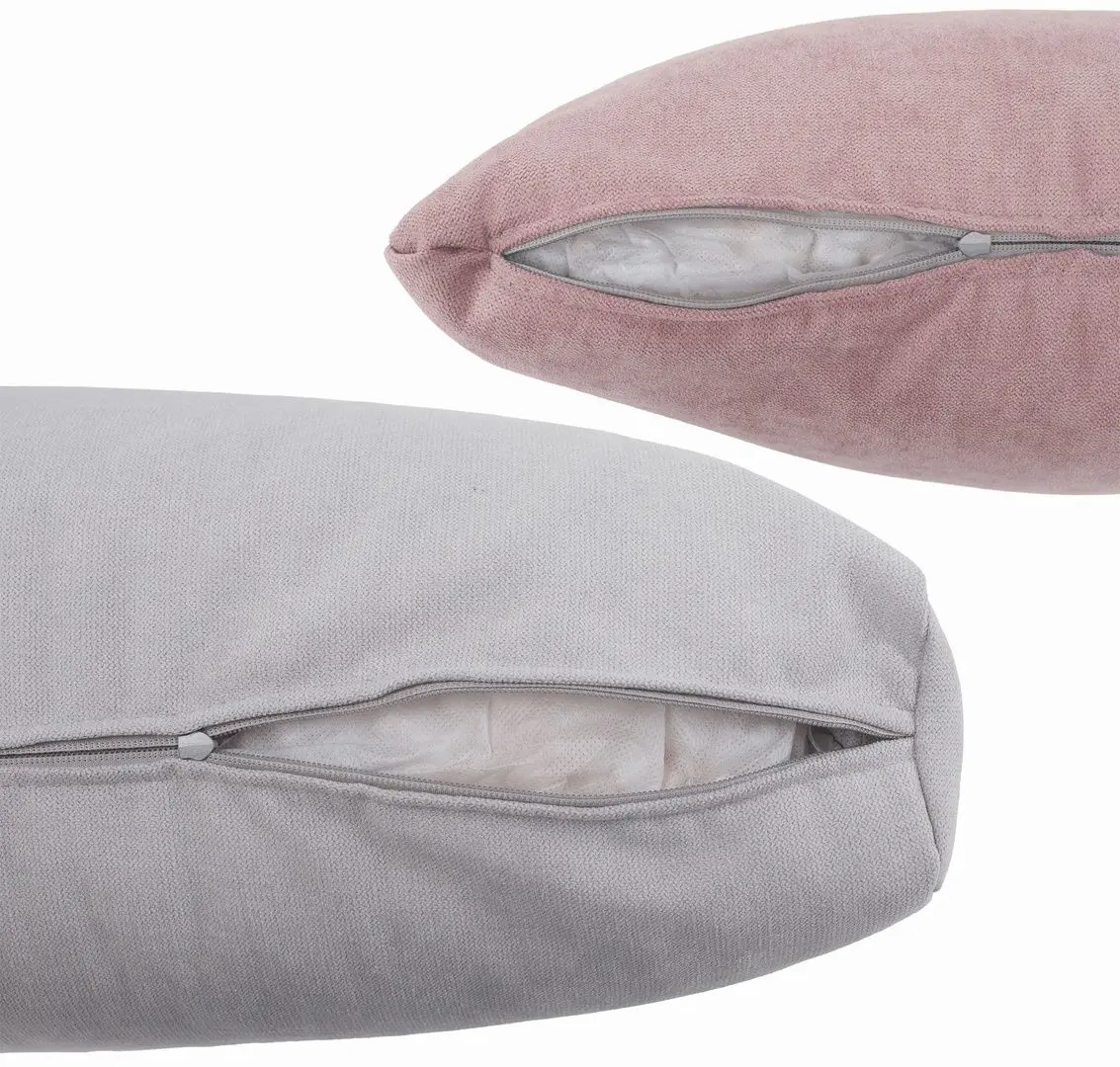 Canapea de colt Tempo Kondela Brato Right (Light Gray/Powdery Pink)
