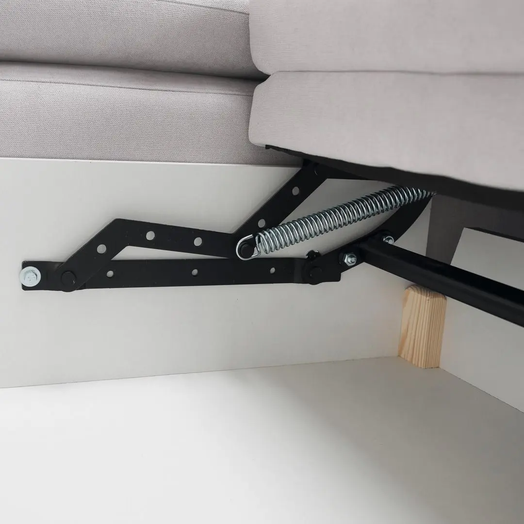 Canapea de colt Tempo Kondela Brato Right (Light Gray/Powdery Pink)