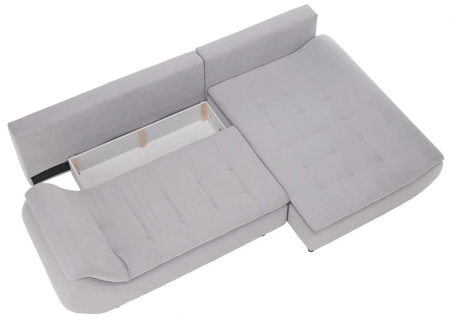 Canapea de colt Tempo Kondela Brato Right (Light Gray/Powdery Pink)