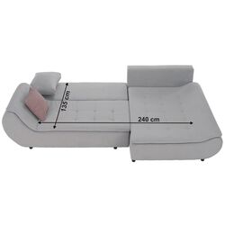 Canapea de colt Tempo Kondela Brato Right (Light Gray/Powdery Pink) Thumb