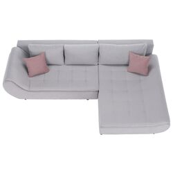 Canapea de colt Tempo Kondela Brato Right (Light Gray/Powdery Pink) Thumb