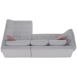 Canapea de colt Tempo Kondela Brato Right (Light Gray/Powdery Pink) Thumb