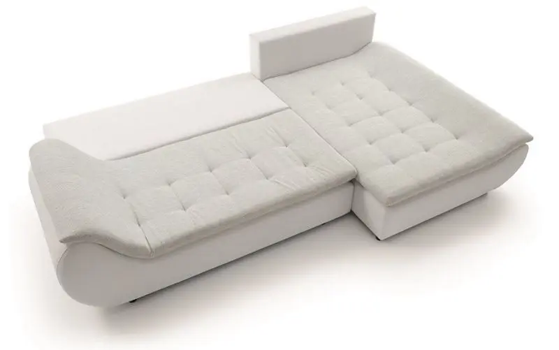 Диван угловой Tempo Kondela Brato Right (White/Light Gray/Powdery Pink) - 2