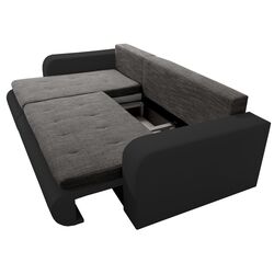 Canapea de colt Tempo Kondela Buran Roh Left (Black/Gray) Thumb