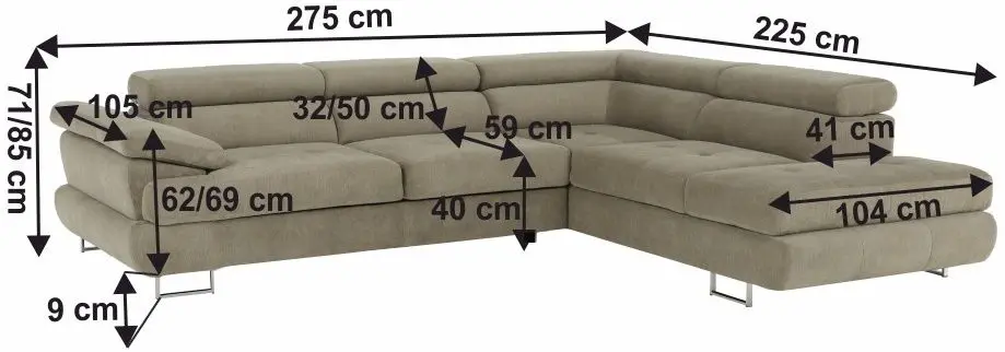 Диван угловой Tempo Kondela Buton P Soro 13 Right (Light Brown) - 2