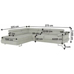 Canapea de colt Tempo Kondela Buton P Soro 83 Left (Light Gray) Thumb