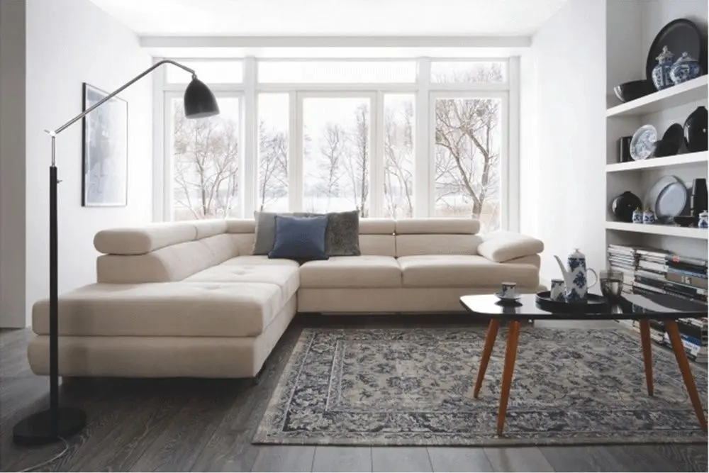 Canapea de colt Tempo Kondela Buton P Soro 83 Left (Light Gray)