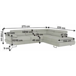 Canapea de colt Tempo Kondela Buton P Soro 83 Right (Light Gray) Thumb