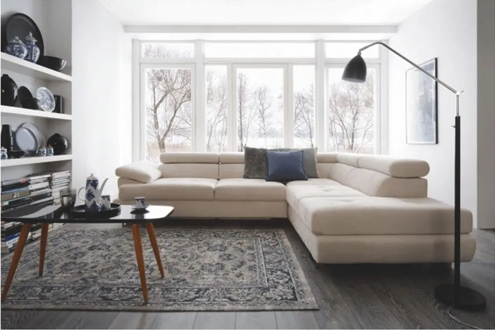 Canapea de colt Tempo Kondela Buton P Soro 83 Right (Light Gray)