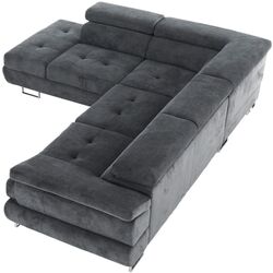 Canapea de colt Tempo Kondela Buton P Soro 97 Left (Gray) Thumb