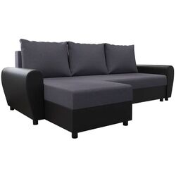 Диван угловой Tempo Kondela Dakar Roh L (Grey/Black) Thumb