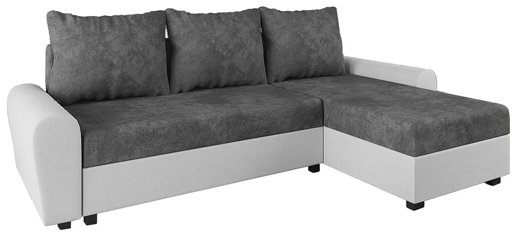 Диван угловой Tempo Kondela Dakar Roh L (Grey/White) - 4