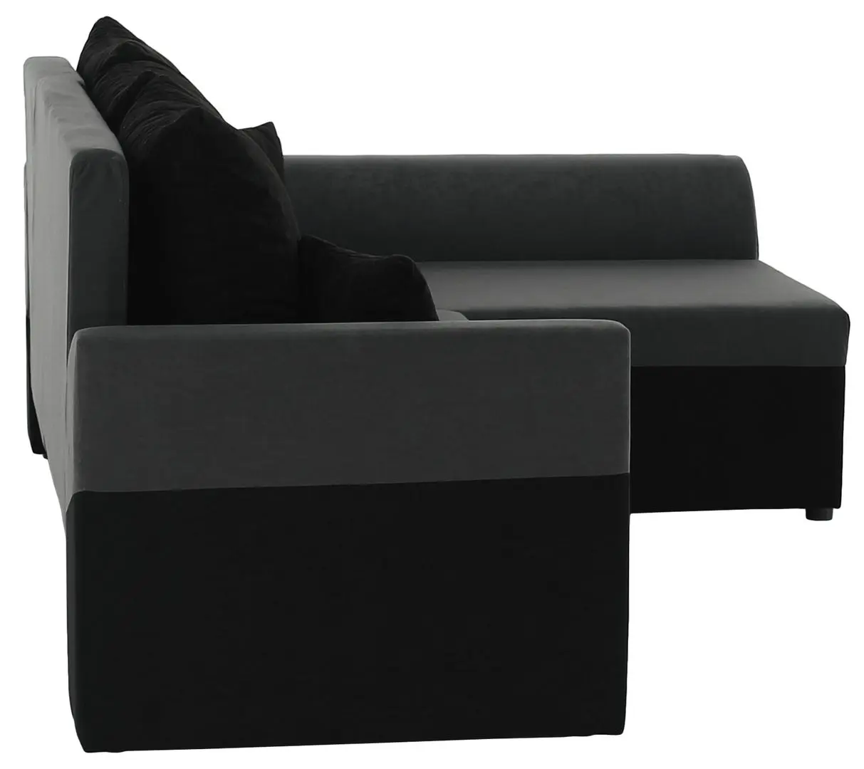 Диван угловой Tempo Kondela Desny (Black/Gray) - 2