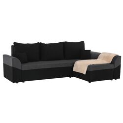 Диван угловой Tempo Kondela Desny (Black/Gray) Thumb