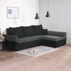 Диван угловой Tempo Kondela Desny (Black/Gray) Thumb
