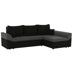 Canapea de colt Tempo Kondela Desny (Black/Gray)