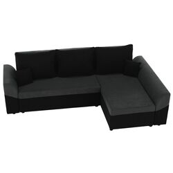 Диван угловой Tempo Kondela Desny (Black/Gray) Thumb