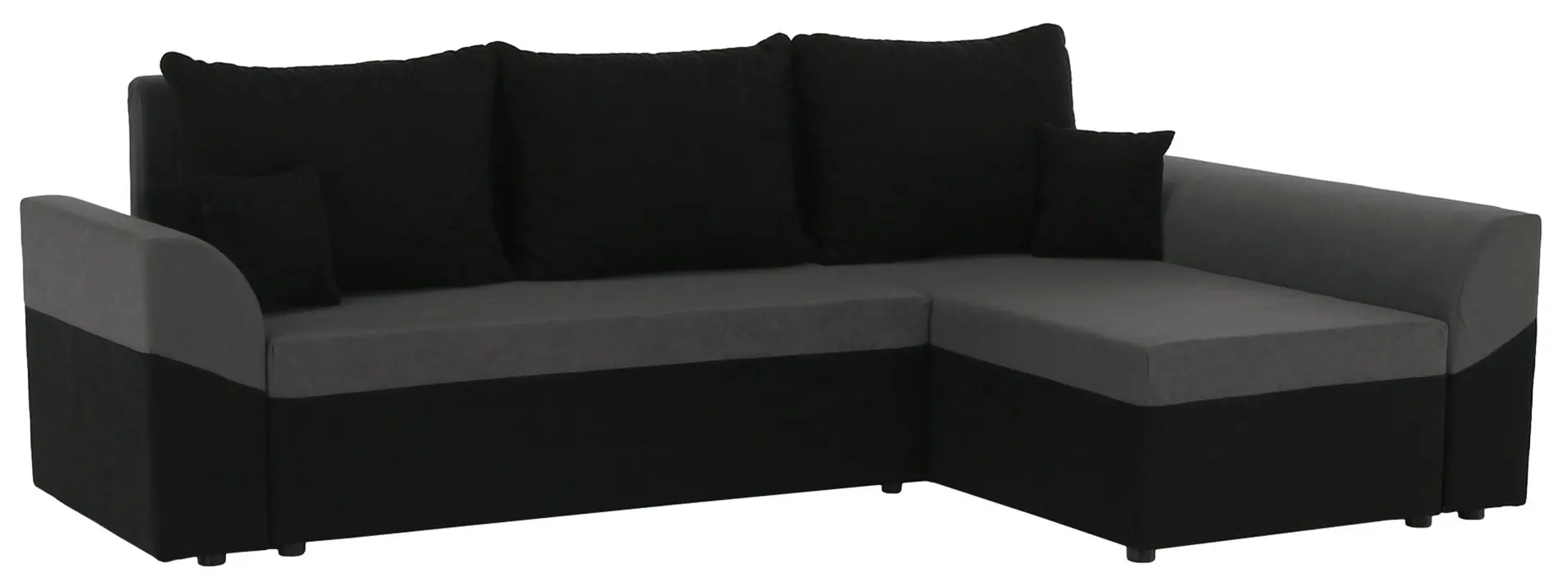 Диван угловой Tempo Kondela Desny (Black/Gray)