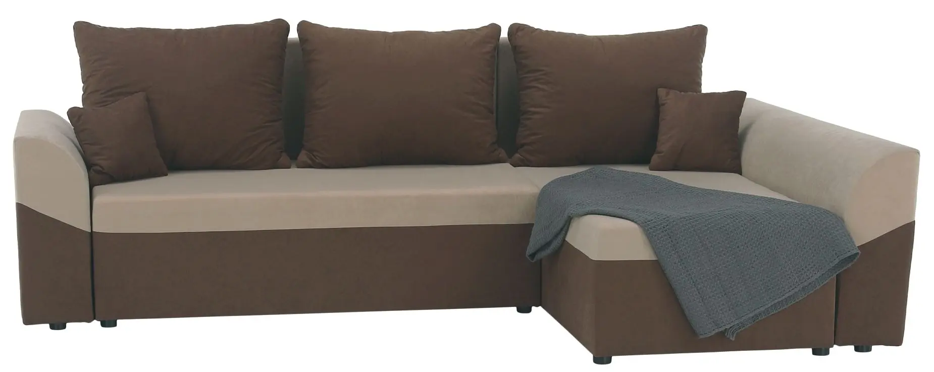 Диван угловой Tempo Kondela Desny (Brown/Beige) - 11