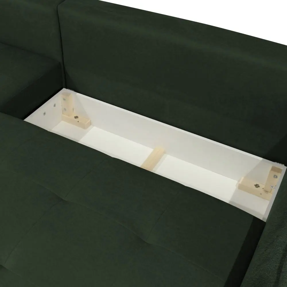 Canapea de colt Tempo Kondela Destiny Left (Green) - 6