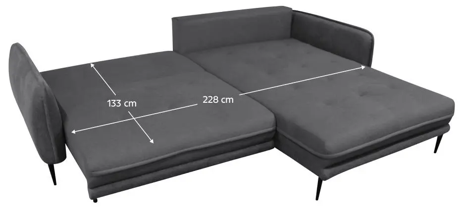 Canapea de colt Tempo Kondela Destiny Right (Grey) - 3